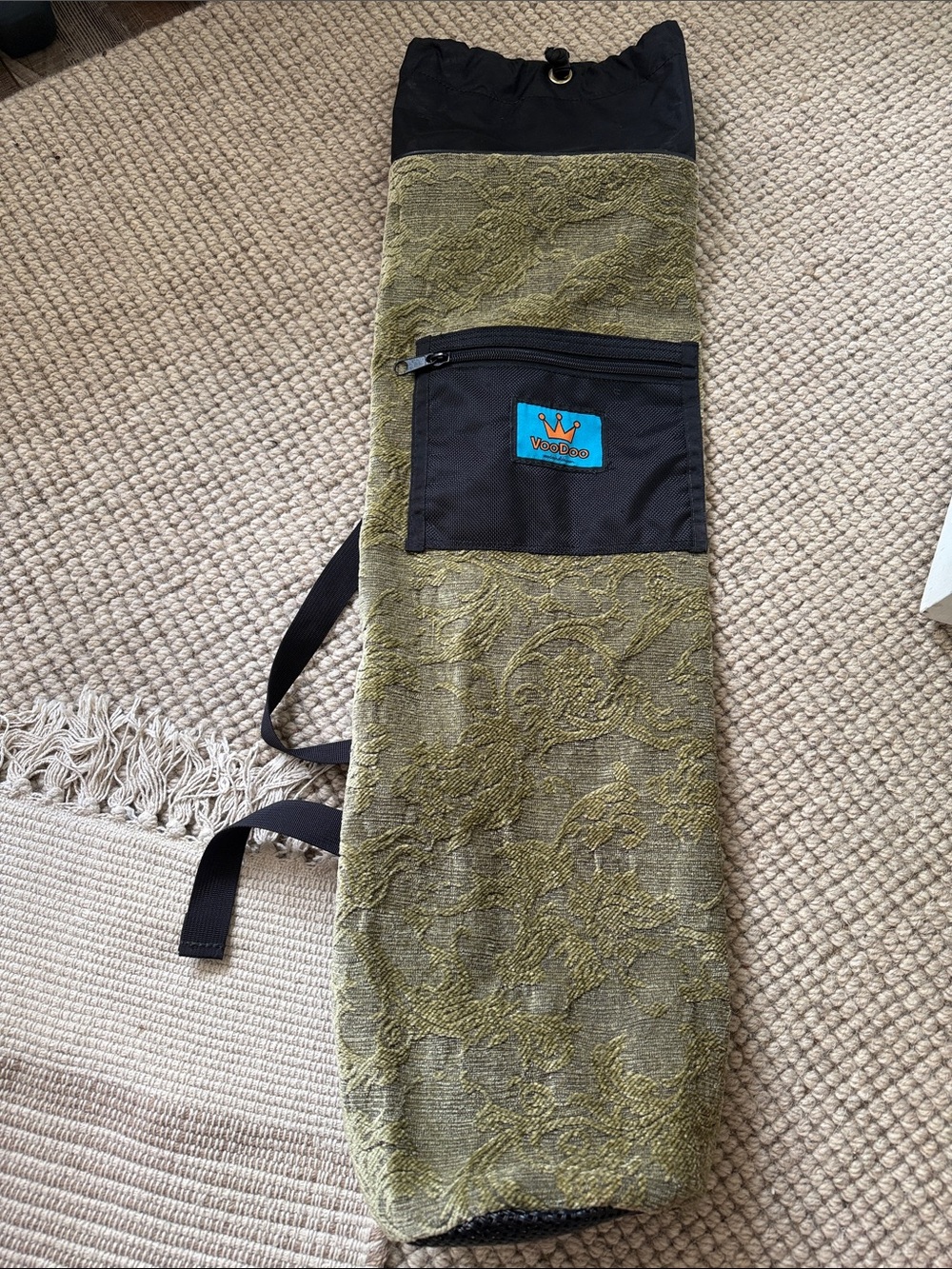 VooDoo Olive Green Yoga Mat Bag / Gear bag with Front Pocket